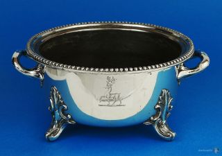 William Iv Old Sheffield Plate Footed Serving Dish C1835 H Wilkinson Stag Crest