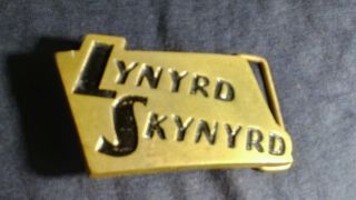 Vintage Lynyrd Skynyrd Belt Buckle 70s Solid Brass