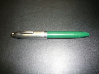 Vintage Green Sheaffer Pfm Ii White Dot Snorkel Fountain Pen