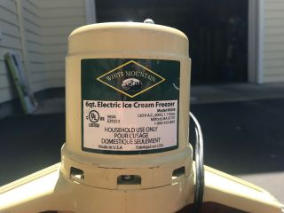 VINTAGE White Mountain 6 - Quart Electric Ice Cream Maker 4