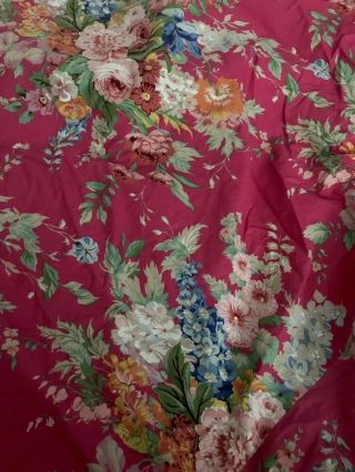 Vintage Ralph Lauren Floral Duvet Cover King Size Pink Flowers 90’s Bedding 3