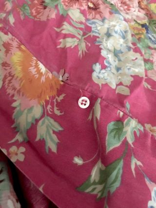 Vintage Ralph Lauren Floral Duvet Cover King Size Pink Flowers 90’s Bedding 4