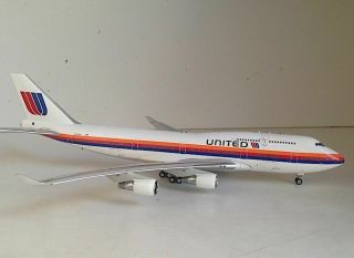 1:200 Inflight / Jfox United Airlines Boeing 747 - 400 " Saul Bass " N178ua Rare