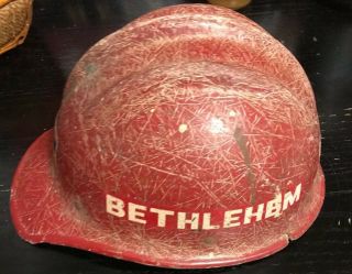 Vintage Bethlehem Steel Fiberglass Hardhat E.  D.  Bullard HARDBOILED 4