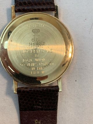 Vintage Jules Jergenson Solid 14kt Yellow Gold Men’s Wristwatch Retro 2