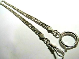Vintage Pocket Watch Fob Swivel Clasp Fob Chain Sterling Silver 22 " 6mm 26g