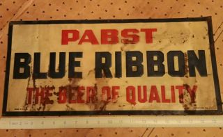 Vintage Pabst Beer Sign Metal