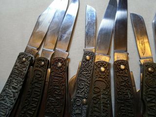 Vintage Old Schrade Walden Knife 13 Colonies Complete set 5