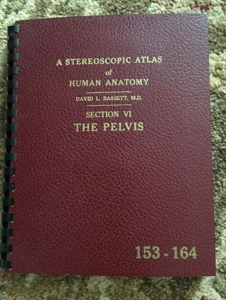 Vintage Medical Book “a Stereoscopic Atlas Of Human Anatomy” The Pelvis,  Slides