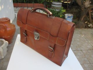 Vintage Retro Leather Strong Handbag Briefcase Bag Case