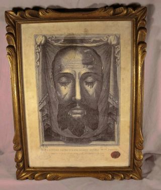 Antique Veronica Veil - True Face Of Christ Relic - Dated 1879.