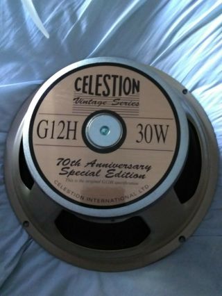 Celestion Vintage Series 70th Anniversary Special Edition G12h 30w 16ohm.  Nib.