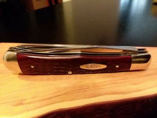 Vintage Case Xx Usa 6254 Red Bone Trapper Pocket Knife 1973 Seven Dot
