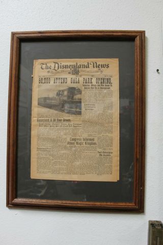 Rare Vintage Disneyland Newspaper Opening Day July 1955 Vol.  1 Episode.  1