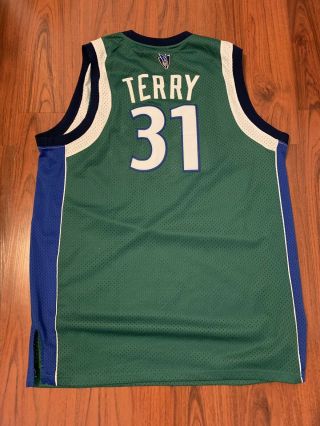 Jason Terry Dallas Mavericks NBA Jersey Men 56 Adidas Green Dirk Sewn 31 VTG 5