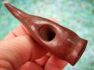 Rare Get It While You Can Fish Great Plains Effigy Pipe with DUAL Arrowheads 5