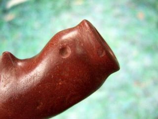 Rare Get It While You Can Fish Great Plains Effigy Pipe with DUAL Arrowheads 7