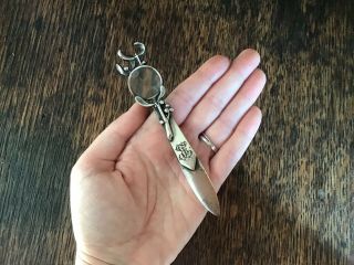 MISTLETOE Victorian French Silver Plated Book Mark Reading Magnifier Magnifying 5