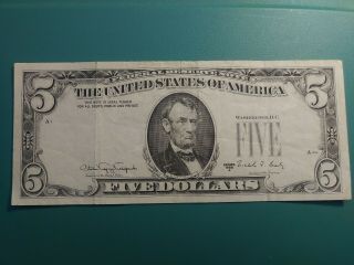 1988 $5 Dollar Federal Note Rare Misprint Error And Mismatch Serial On Back.