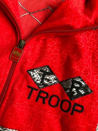 Vintage 80 ' s TROOP Snake Red Zip Up Jacket Hip Hop Size Large OG Rare LL Cool J 3