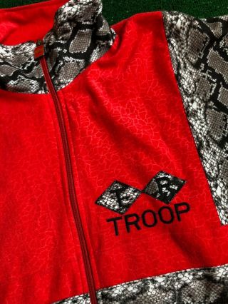 Vintage 80 ' s TROOP Snake Red Zip Up Jacket Hip Hop Size Large OG Rare LL Cool J 4