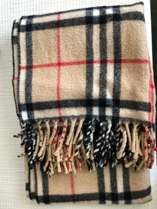 Vintage Burberrys Nova Check Shetland Tweed Blanket