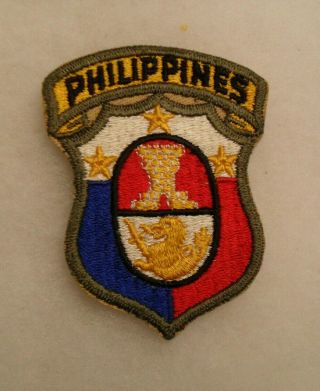 Wwii Philippine General Staff Patch No Glow Cut Edge Harder To Find