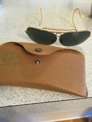 Vintage Bausch & Lomb Ray - Ban Cable - Wrap Aviator Sunglasses.  1/10 12k Frame