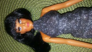 1976 Cher 12 " Mego Doll - Celebrity 70s Barbie In Dress - Growing Hair