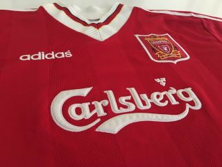 LIVERPOOL FC 1995/96 Home Football Shirt XL Soccer Jersey ADIDAS Vintage Maglia 6