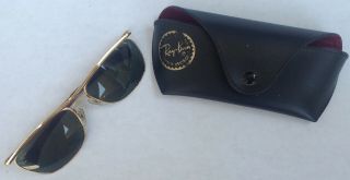 Vintage B&l Ray Ban W1307 Wsar G15 Uv Olympian Ii Deluxe Sunglasses & Case
