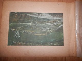 Ww2 Japanese Navy Strategy Painting.  Hawaii Pearl Harbor On December 8.