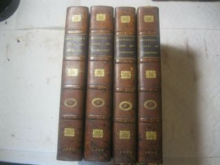 Vintage Leather Books Four Volumes The Life Of Samuel Johnson 1820 Illustrated