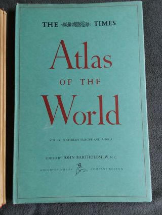 The Times Atlas of the World Mid - Century Edition John Bartholomew VINTAGE MAPS 3