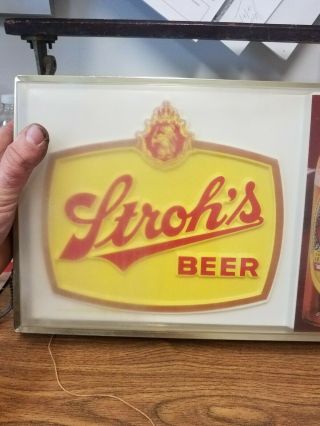 Vintage 60s Strohs Beer Light You are a Stranger here but Once 25 