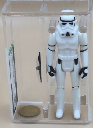 Loose Vintage Star Wars Stormtrooper Afa U85,  Gold (china Raised Bar Coo)