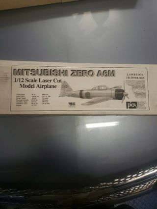 Rare Vintage Pica Mitsubishi Zero A6m 1/12 Laser Cut Kit.