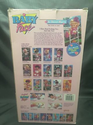 1990 Vintage Baby Face Doll So Sweet Marcy 1 Doll Galoob Rare MIB htf 7