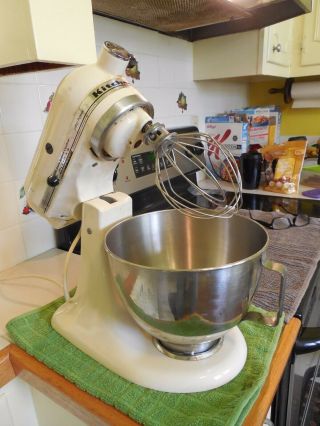 Kitchenaid Tilt Head Mixer Ultra Power Vintage Kitchen Aid Mixer W/ Bowl & Attch