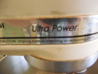 KitchenAid Tilt Head Mixer Ultra Power Vintage KITCHEN AID MIXER w/ Bowl & Attch 6