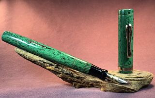 Vintage Conklin Fountain Pen Green Endura Senior - 1925 - 14k Flex Nib - Restored