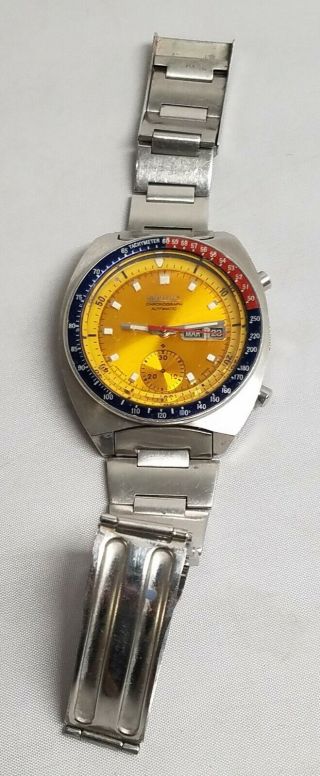 Vintage Seiko Pogue Automatic 6139 - 6002 Men ' s Wrist Watch Needs overhaul 8