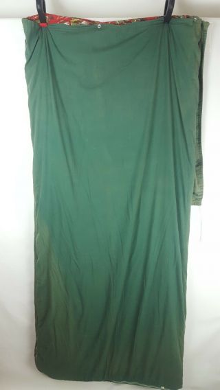 Vintage 60s 70s Coleman Duck Fish Tent Hunting Flannel Green Red Sleeping Bag 4