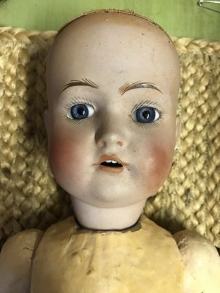 Antique Bisque Head Doll Sps Carl Muller Puppenfabrik Germany 21” Mold 1920