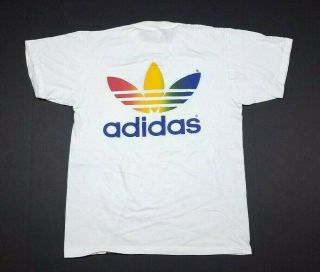 Vtg Adidas Trefoil 1978 Pittsburgh Great Race White T - Shirt Size M 70s 1970s