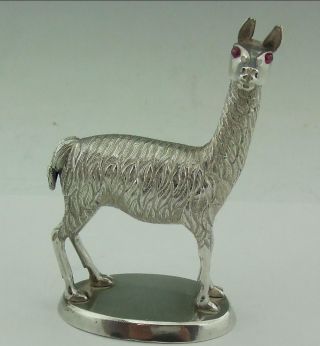 Modern / Vintage Cast Silver Model Of A Llama