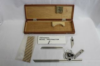 Vintage Draper Precision Instruments Universal Bevel Protractor