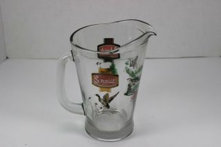 Vintage Schmidt Beer Glass Pitcher Deer Largemouth Bass,  Walleye,  Mallard Wildlife