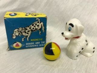 Vintage Magnetic Doggie And The Spinning Ball Box Made Hong Kong
