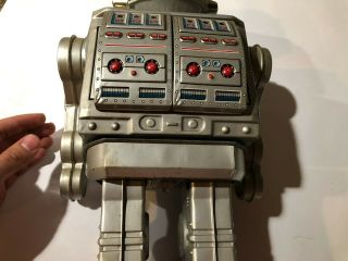 Vintage ATTACKING MARTIAN ROBOT 1960s Japan SPACE TIN BATTERY OPERATED 4